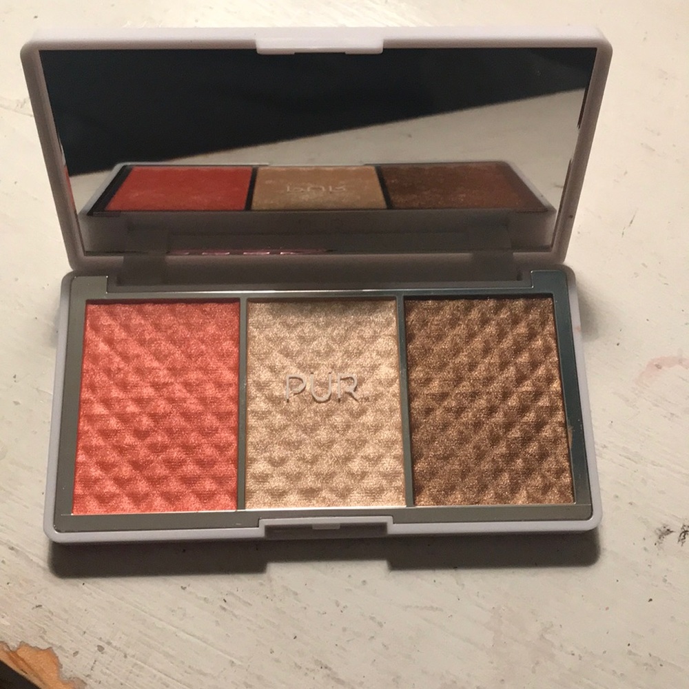 Pur Cosmetics cheek palette & Crown blush brush